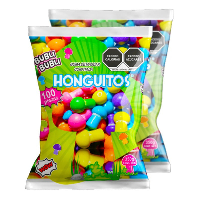 Chicletin Honguitos Chicle Bubli 100 Pzas Diversión Sabor Niños Adultos - Eurotruck Mexico