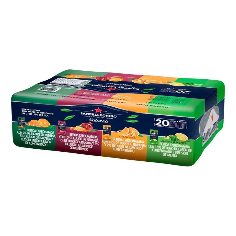 Agua Mineral Saborizada San Pellegrino Naturali Mixpack 20pz - Eurotruck Mexico