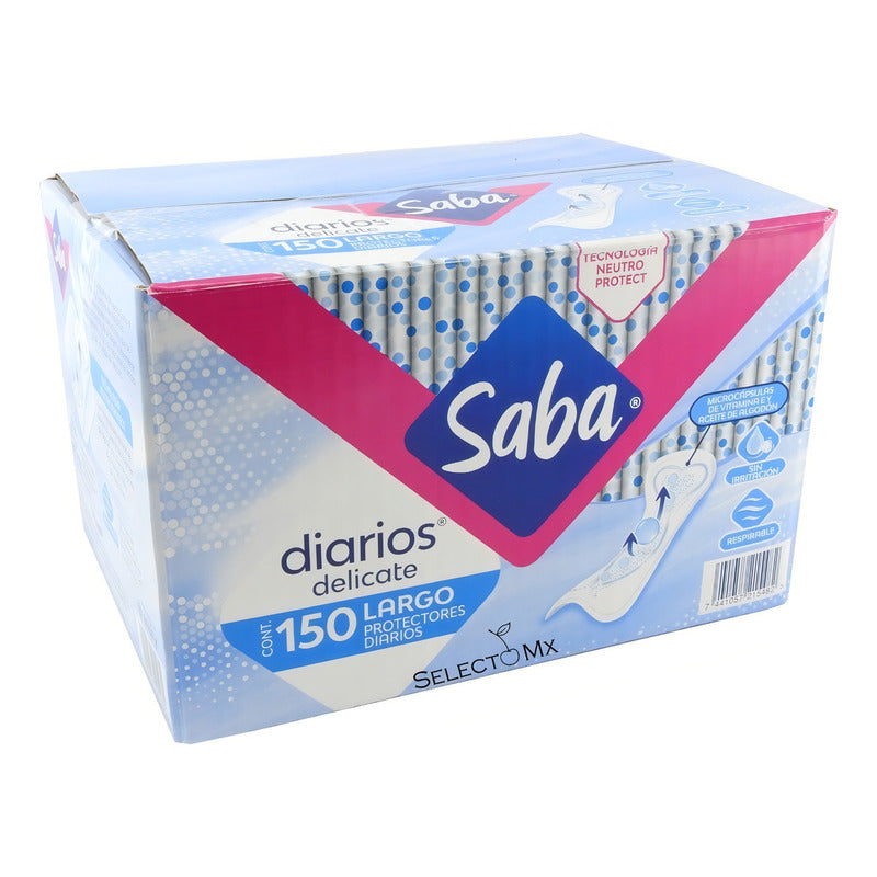 Protectores Diarios Delicate Saba® Largos 150pz