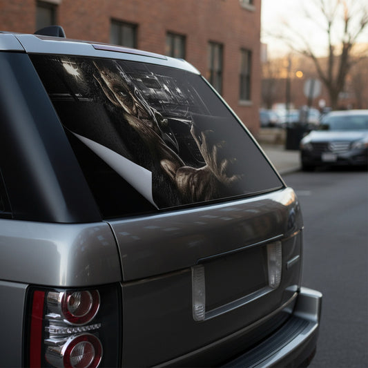 Sticker Calcomania Medallon Aparece Con Luces Altas Parabrisas Jetta Audi Vw Bmw Otros Autos Universal Personaje 19