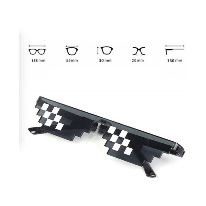 Lentes Thug Life Pixel Broma Fiesta Snoop Dogg Hip Hop 24pz Negro Lente Chico