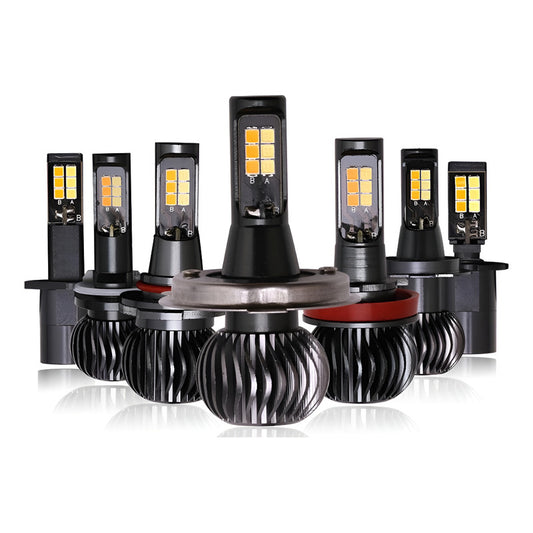 6 Focos Kit X5 Led Auto Moto 2 Colores Estrobo H4 H7  A Elegir Blanco