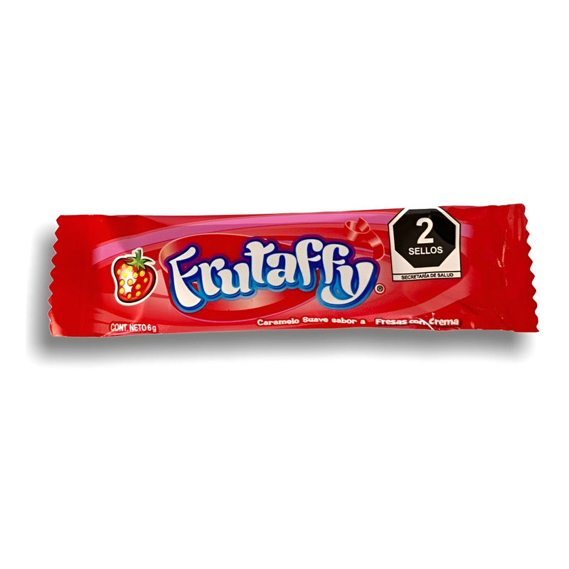 Winis Frutaffy Caramelo Suave Sabor Fresas Con Crema 24pzas