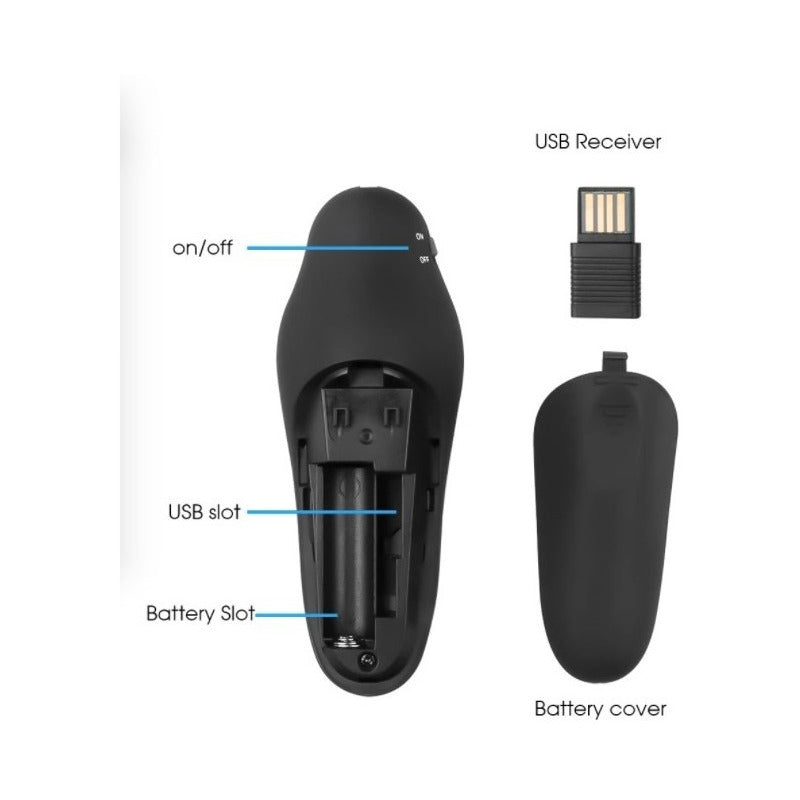 15 Presentador Diapositivas Power Point Laser Inalambrico Negro