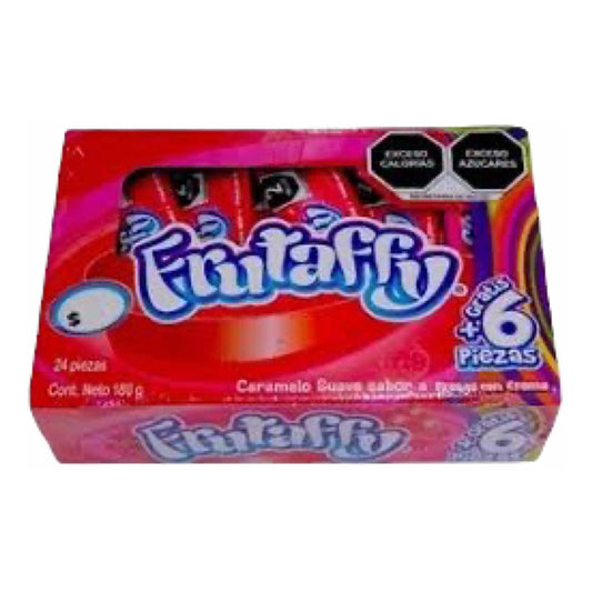 Winis Frutaffy Caramelo Suave Sabor Fresas Con Crema 24pzas