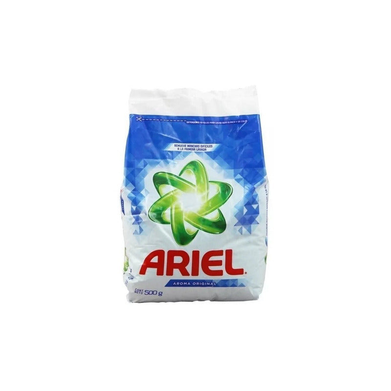 Caja De Detergente Ariel Con 18 Piezas De 500grs. Cada Uno