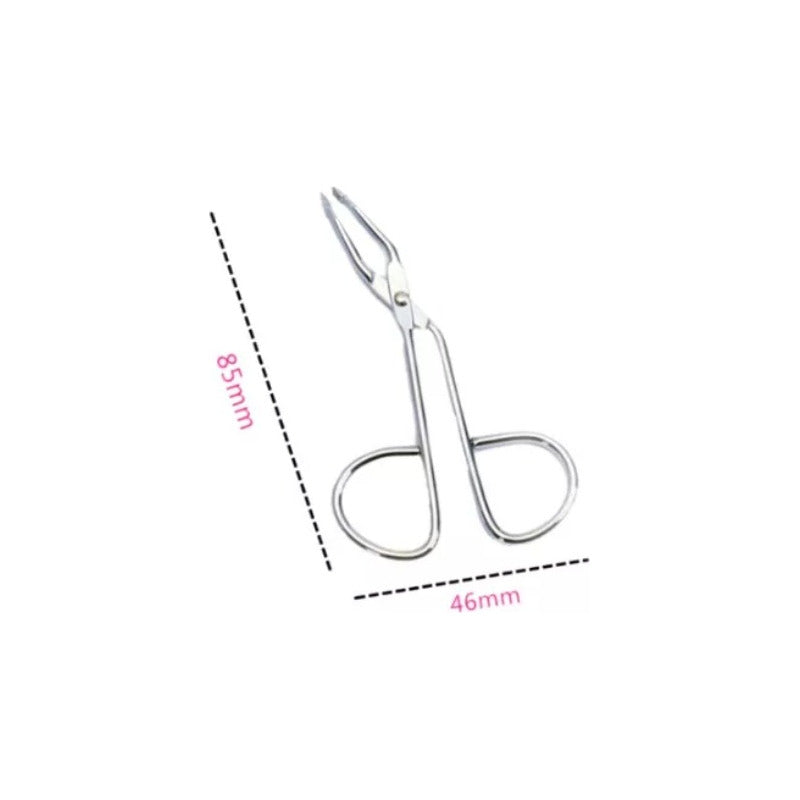 12 Pinzas Para Depilación De Ceja Acero Inoxidable  Plateado