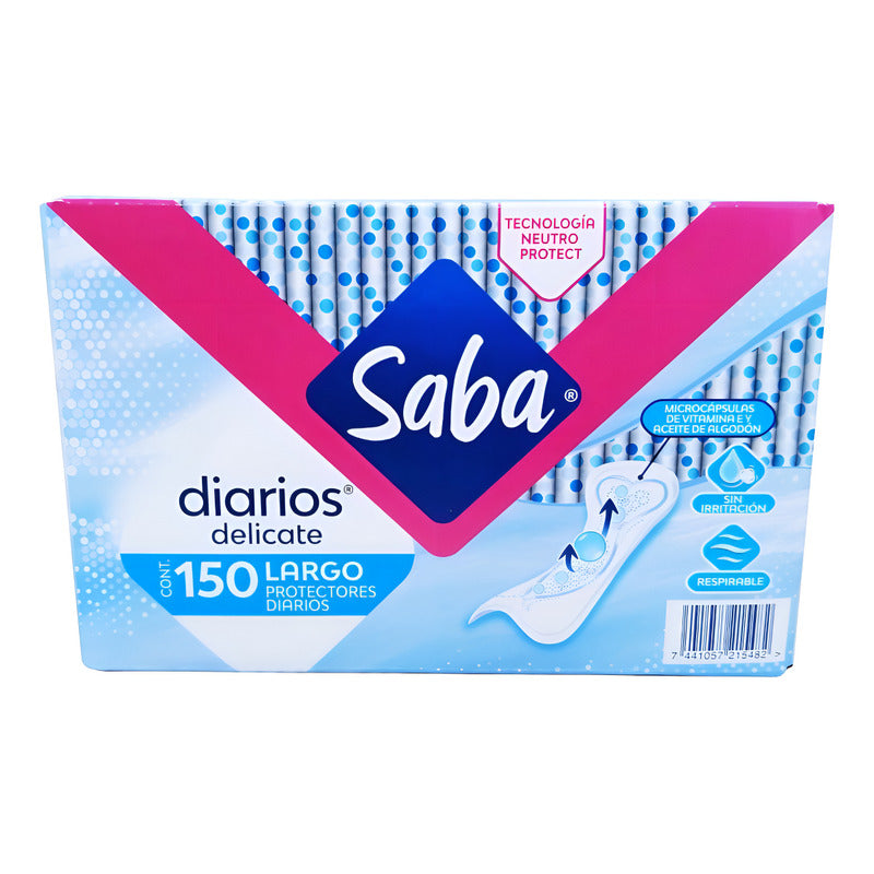 Protectores Diarios Delicate Saba® Largos 150pz