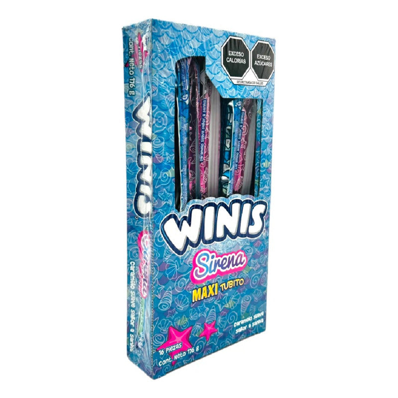 Winis Maxi Tubito Sirena 16 Piezas Sugus Sonrics La Rosa
