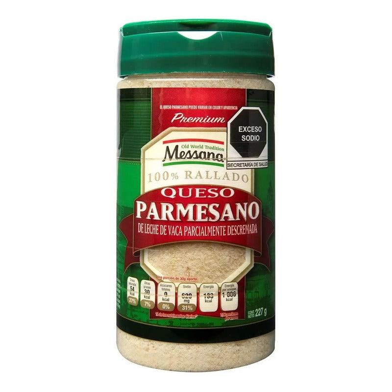 Sazonador Queso Parmesano Rallado Premium 2pz 227g Messana