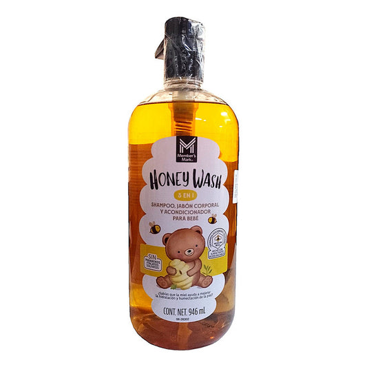 Shampoo De Miel Para Bebe Y Niños Honey 3 En 1 Members Mark 946 Ml