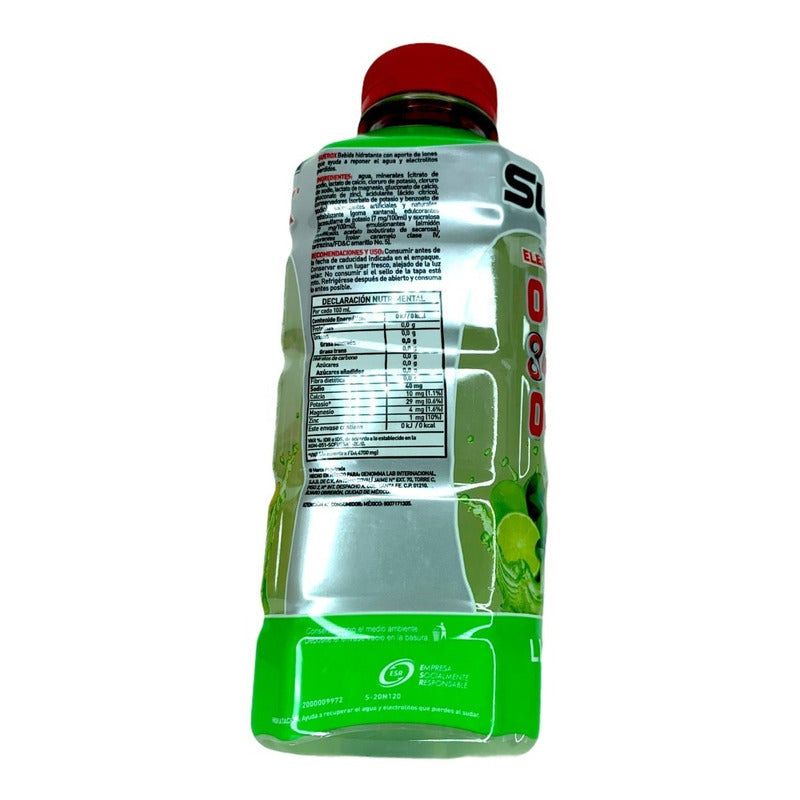 Suerox Adulto Electrolitos 8iones Sabor Lima Limon 630ml