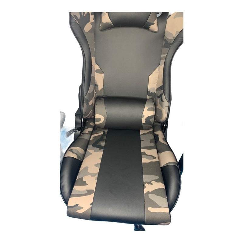 Silla Gamer Negra Camuflaje Tactico Militar Youtuber