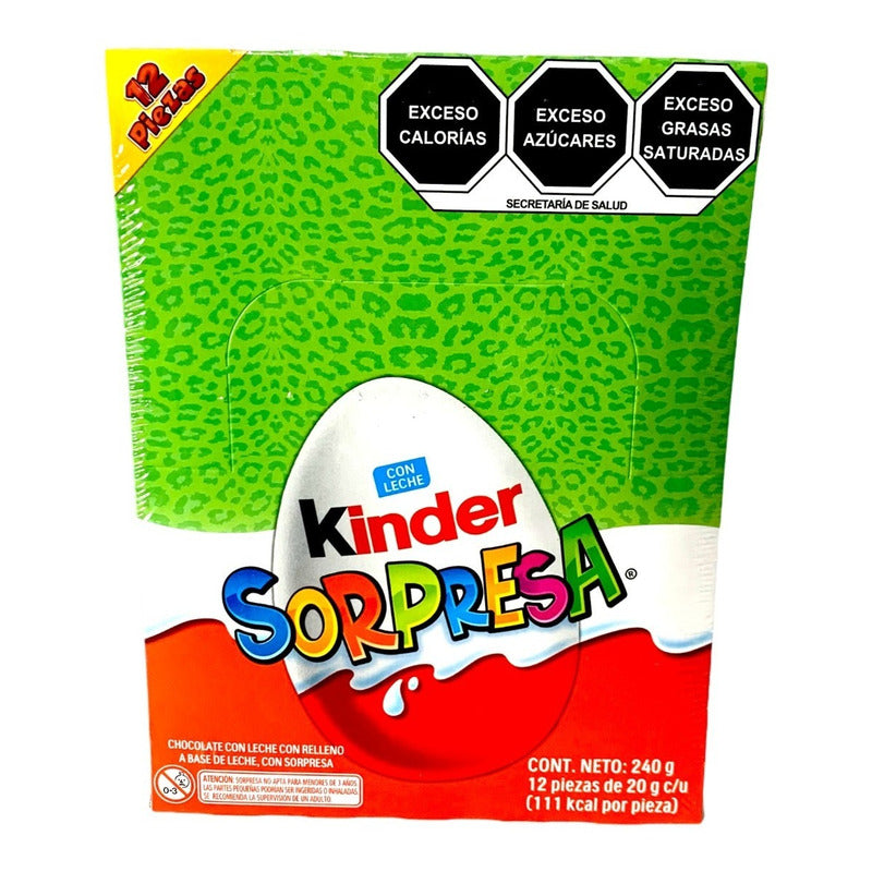 Kinder Sorpresa Paquete Con 12 Huevitos Animalitos