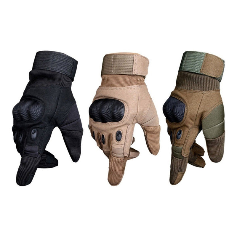 Guantes Tacticos Militar Moto Nudillos Duros Dedo Completo