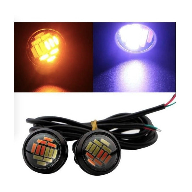 Ojo De Aguila Led Jetta Audi Bmw Faro Doble Color 12 Led 1pz - Eurotruck Mexico