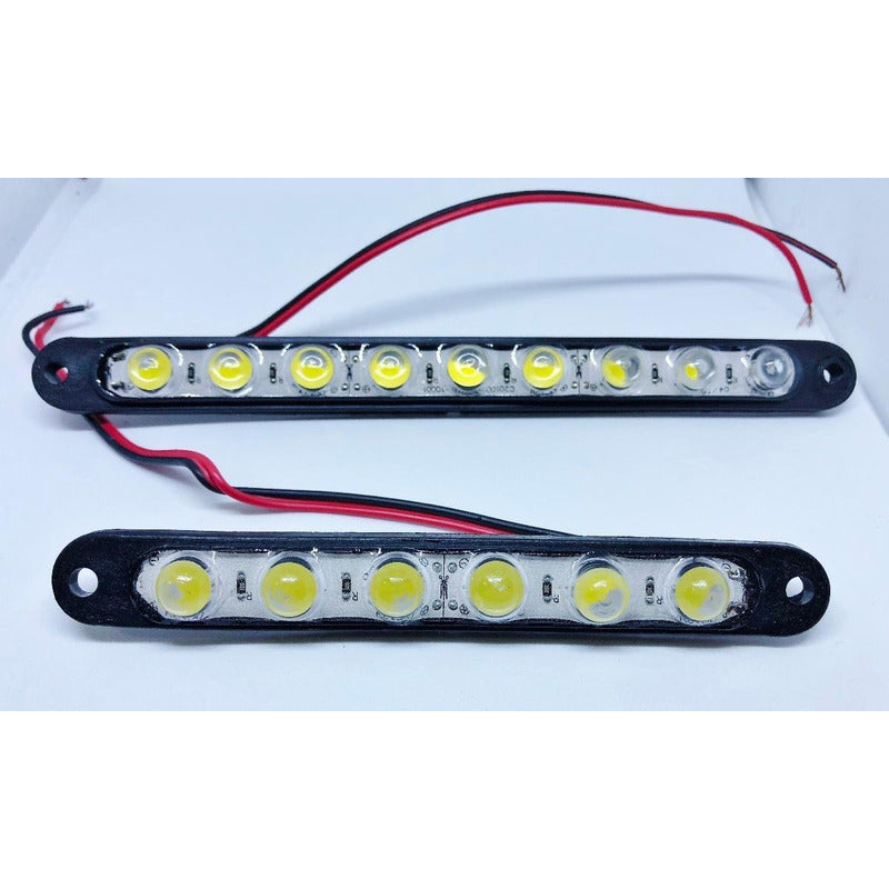 Tiras 1 Par Led Con 6 Lupas Leds Super Luz Resina Jetta Bmw