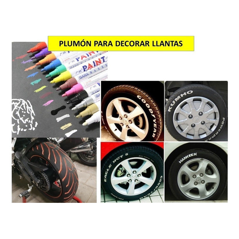 Plumon Marcador Llantas Color Permanente Jetta Audi Vw