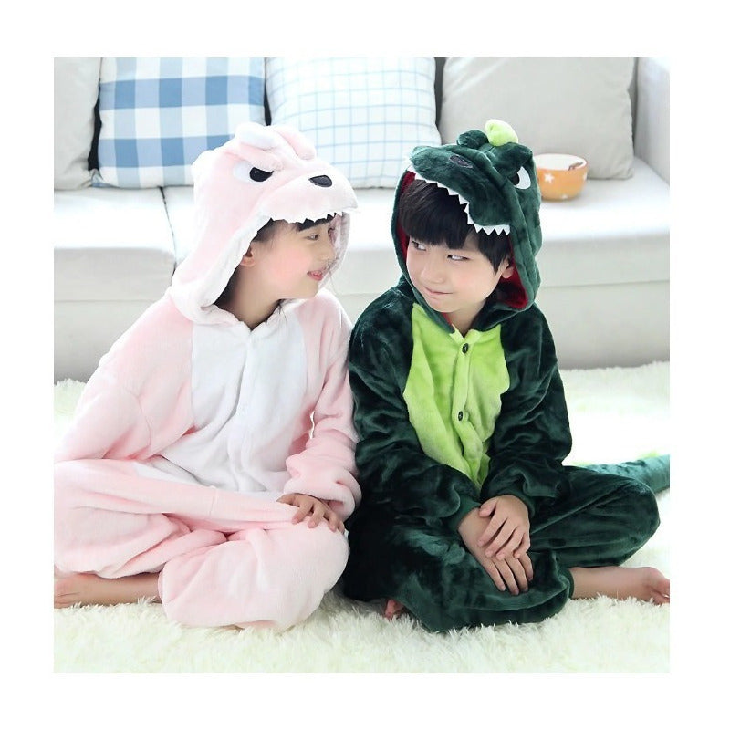 Pijama Dinosaurio Disfraz Kawaii Infantil Para Niño Mameluco