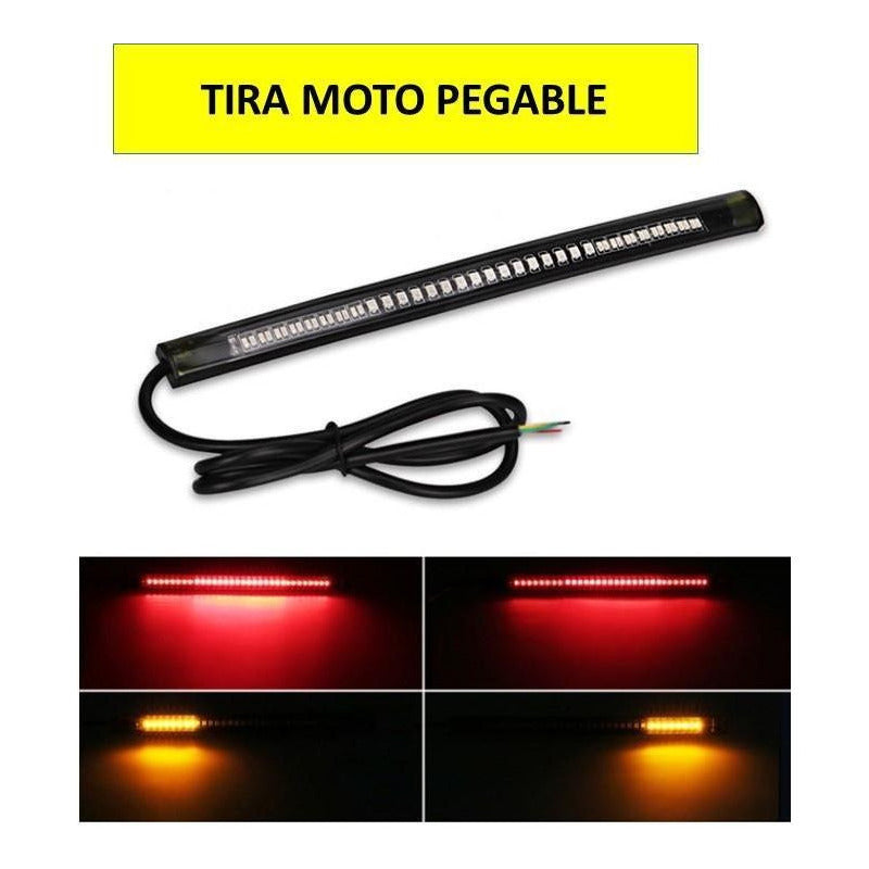 Tira Motocicleta Stop Direccionales 48 Leds Flexible 10 Pz