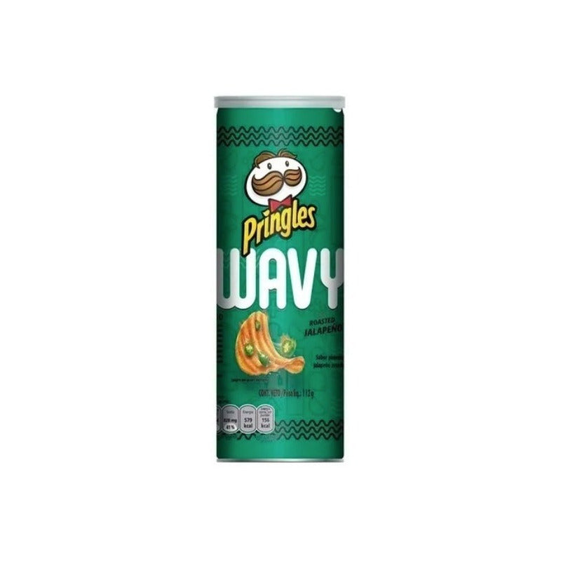 Papas Pringles Sabor Wavy Jalapeño 137 Gr Botana Crujiente