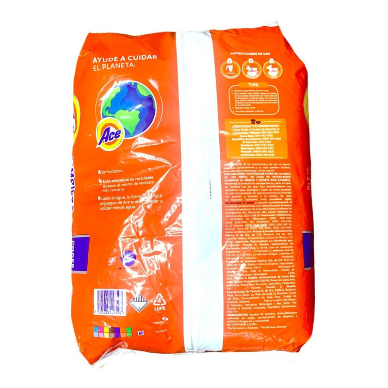 Detergente Polvo Ace Limpieza Completa Blancos Y Colores 5kg