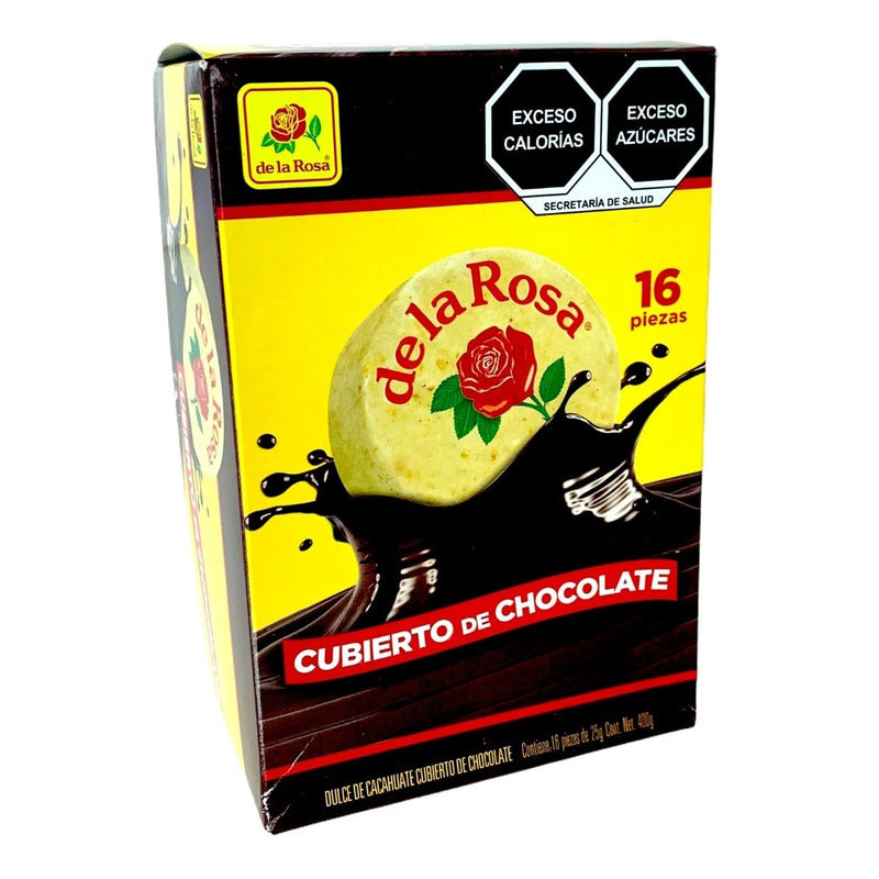 Mazapan De Chocolate Cubierto De La Rosa 16 Piezas