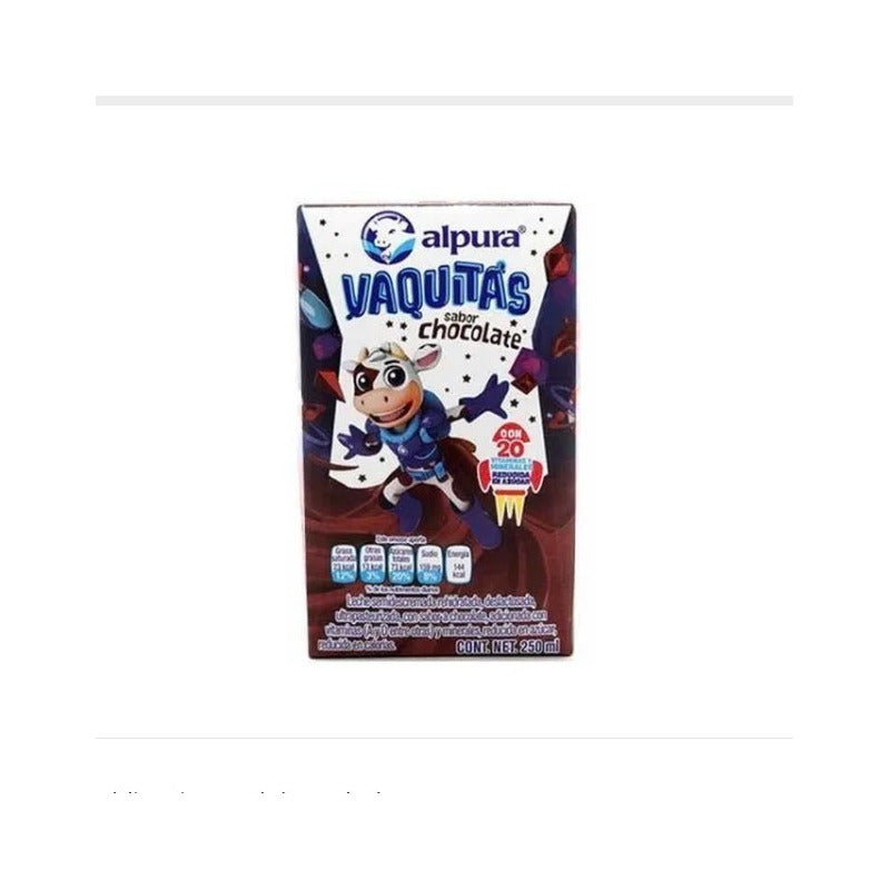 Leche Alpura Vaquitas Sabor Chocolate Chocopower 250 Ml