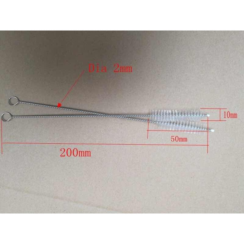 120 Cepillos 10mm X 24cm Limpiador Popote Metalico