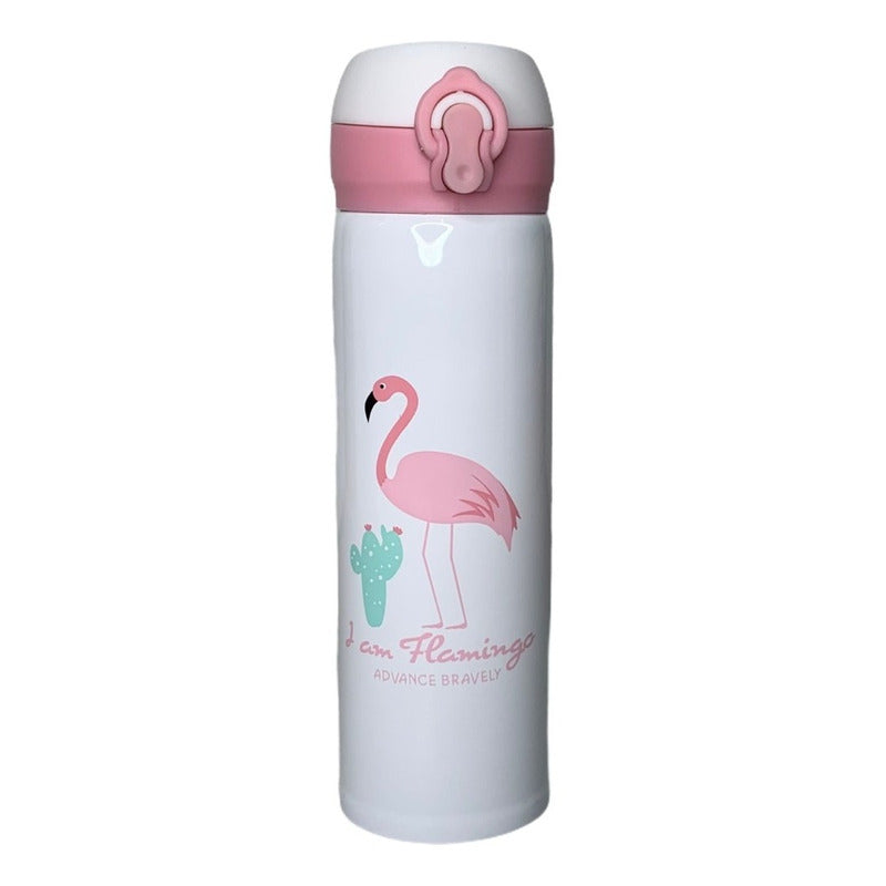 Termo Acero Inoxidable Flamingo Hermetico 400ml Agua Calient - Eurotruck Mexico