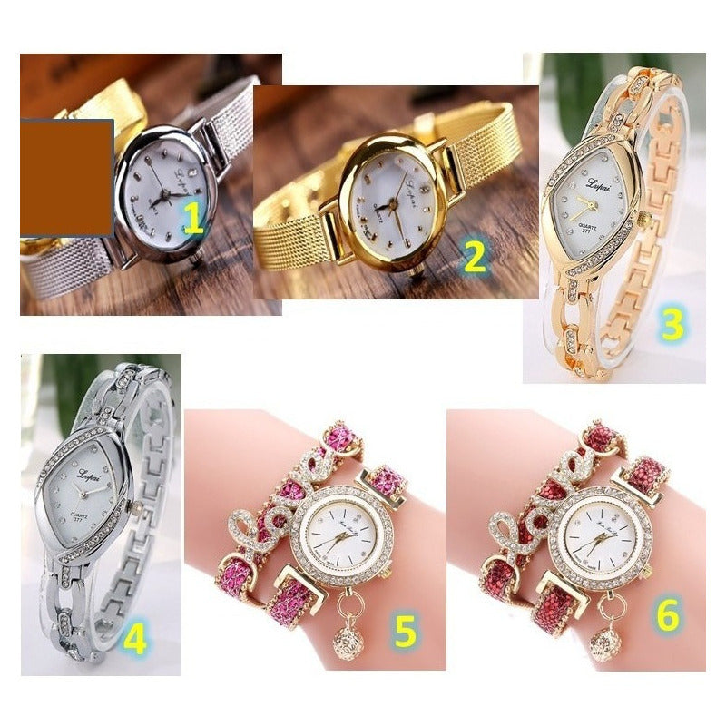 Reloj Dama Mujer Tipo Lujo Mama Pulsera