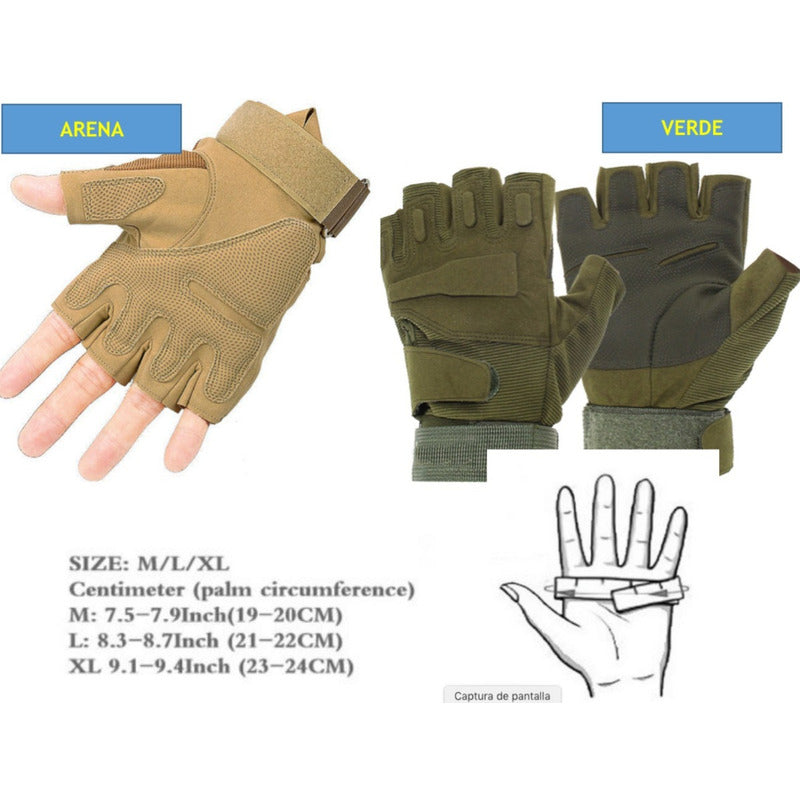 Guantes Tacticos Militar Medio Dedo