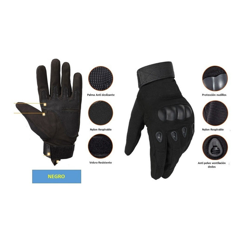 Guantes Tacticos Nudillos Almohadillas Militar Completos