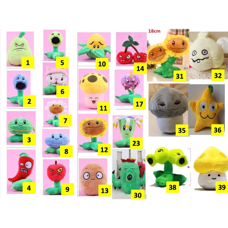 Peluche Plantas Vs Zombies 10 Piezas Envio Gratis