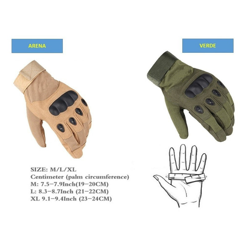 Guantes Tacticos Nudillos Almohadillas Militar Completos