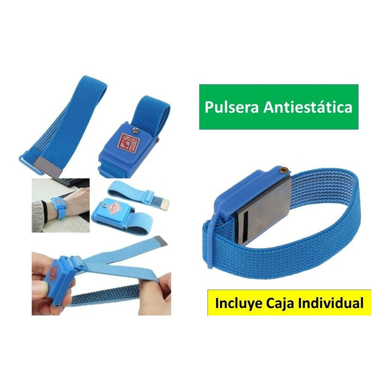 5 Pulsera Antiestatica Evita Descarga Electronica Reparacion