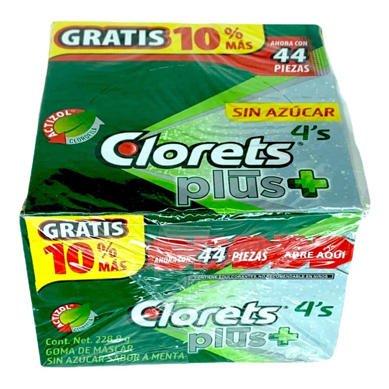 Chicles Clorets 4's Plus 40pzs Sin Azucar - Eurotruck Mexico
