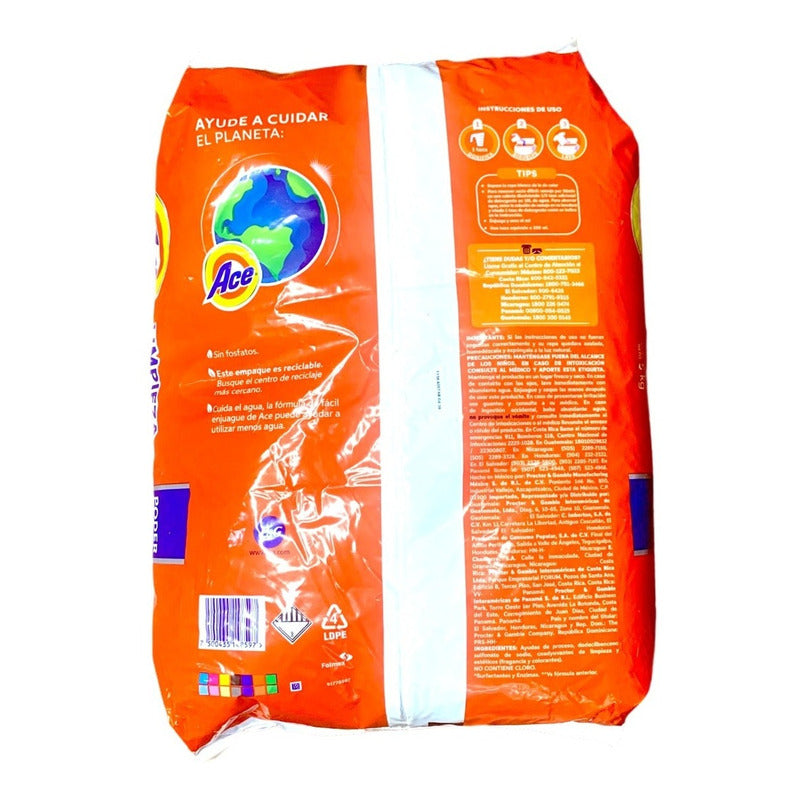 Detergente Polvo Ace Limpieza Completa Blancos Y Colores 5kg