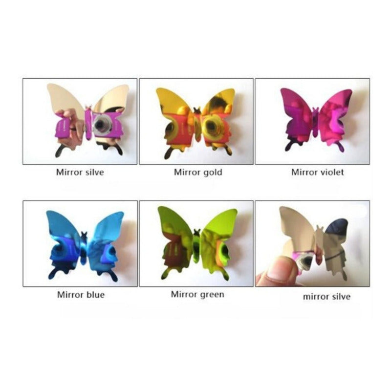 30 Paquetes Mariposas Decoración Pared Figura Fluorescente