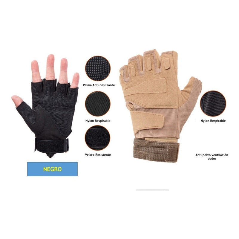 Guantes Tacticos Militar Medio Dedo