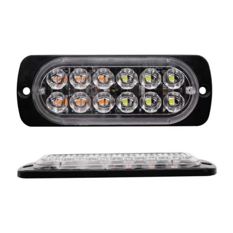 Lateral Faro 12 Led 4pz Barra Estrobo Patrulla 16 Funciones