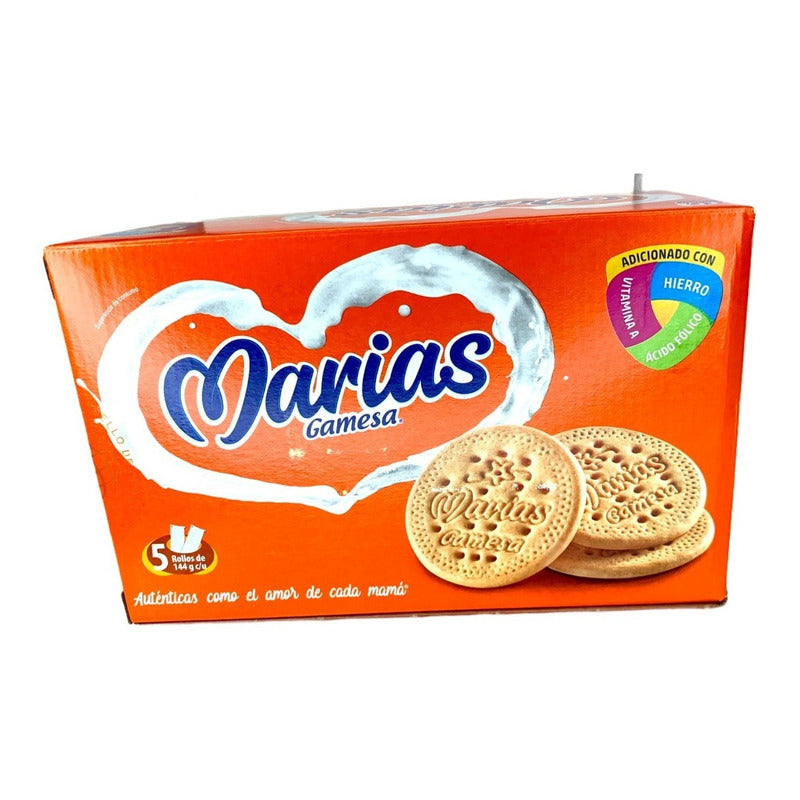 Galletas Marías Gamesa Con 5 Piezas De 144 Grs