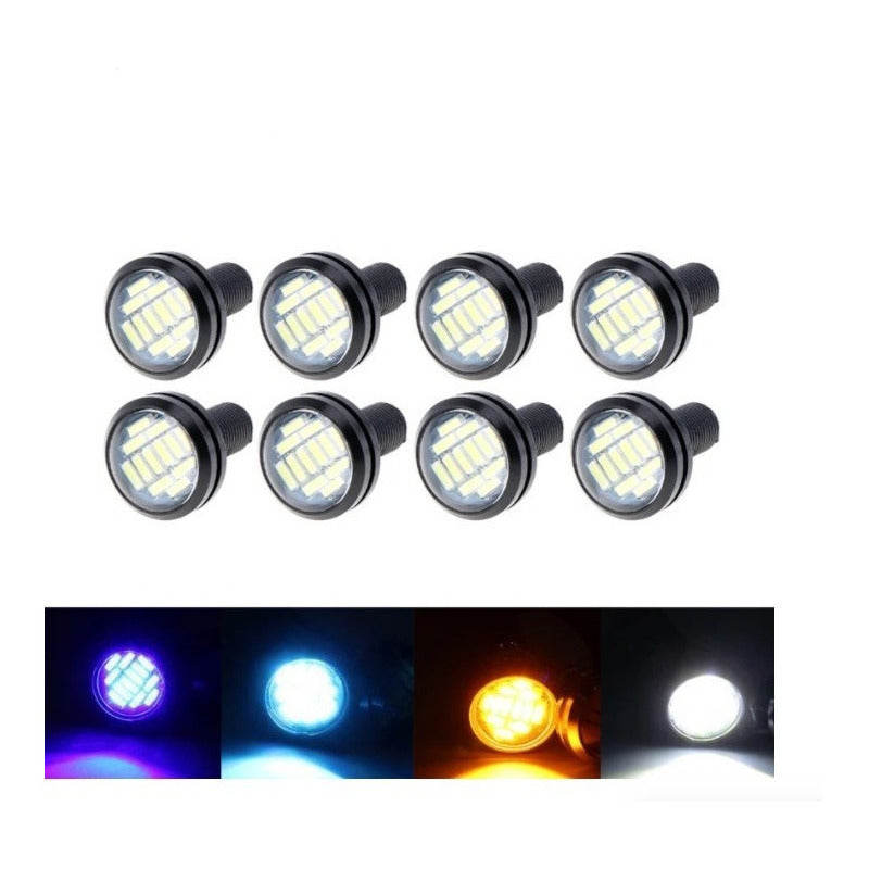 Ojo De Aguila Faro Led Doble Funcion Blanco C/ Ambar 8 Pieza