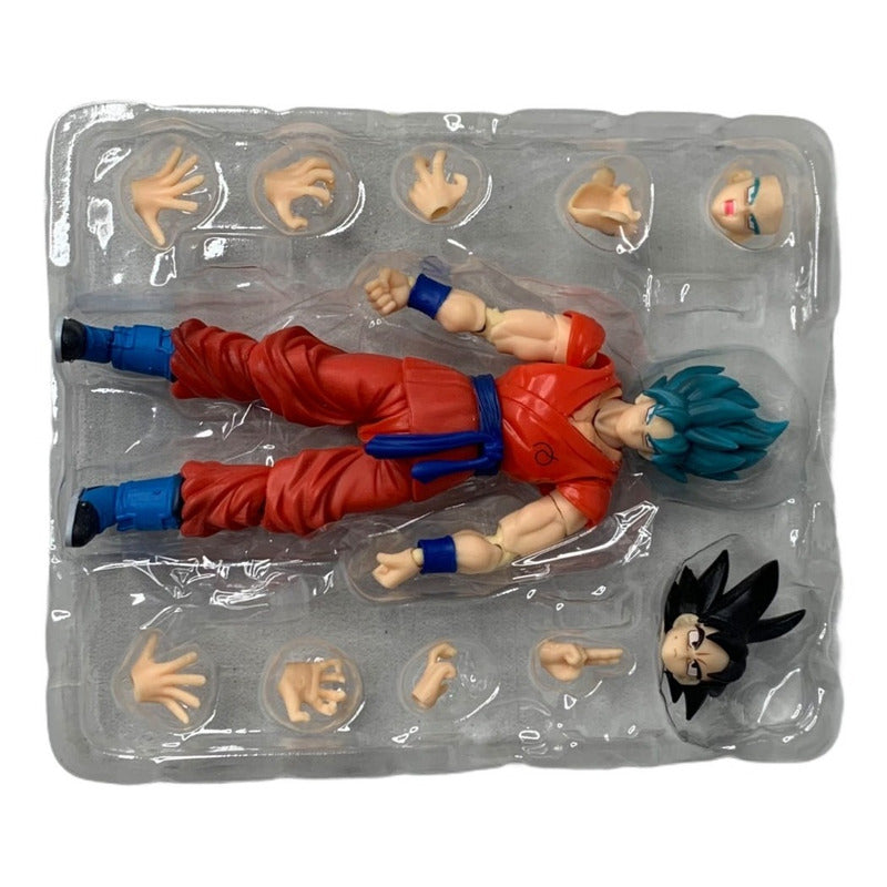 Dragon Ball Z Gt Super Son Goku Pelo Azul Cara Removible - Eurotruck Mexico