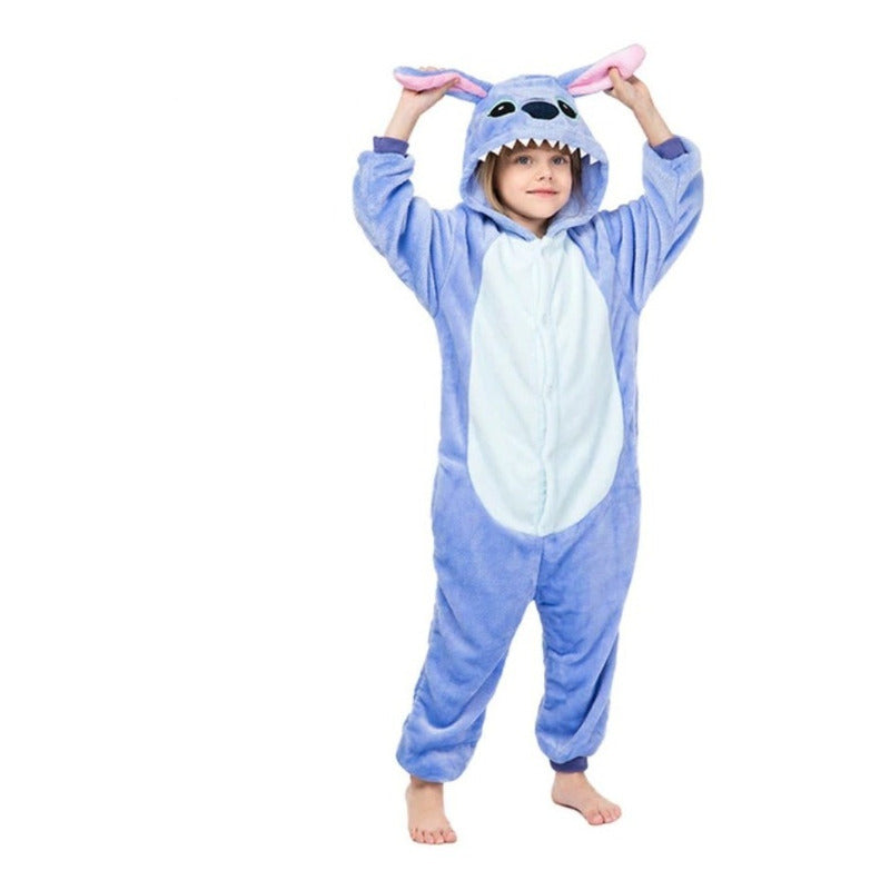 Pijama Stich Disfraz Kawaii Infantil Para Niño Mameluco