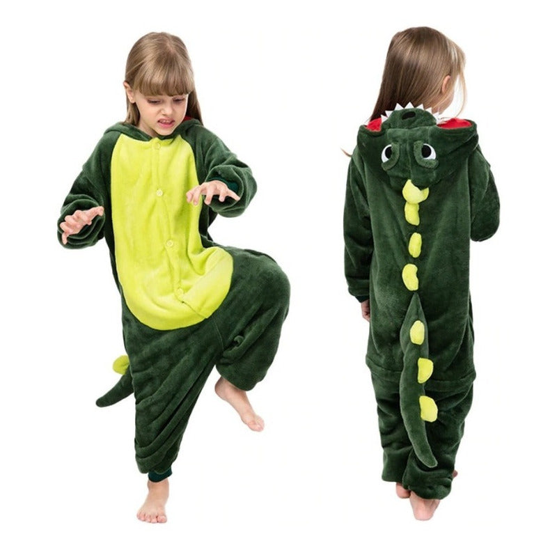 Pijama Dinosaurio Disfraz Kawaii Infantil Para Niño Mameluco