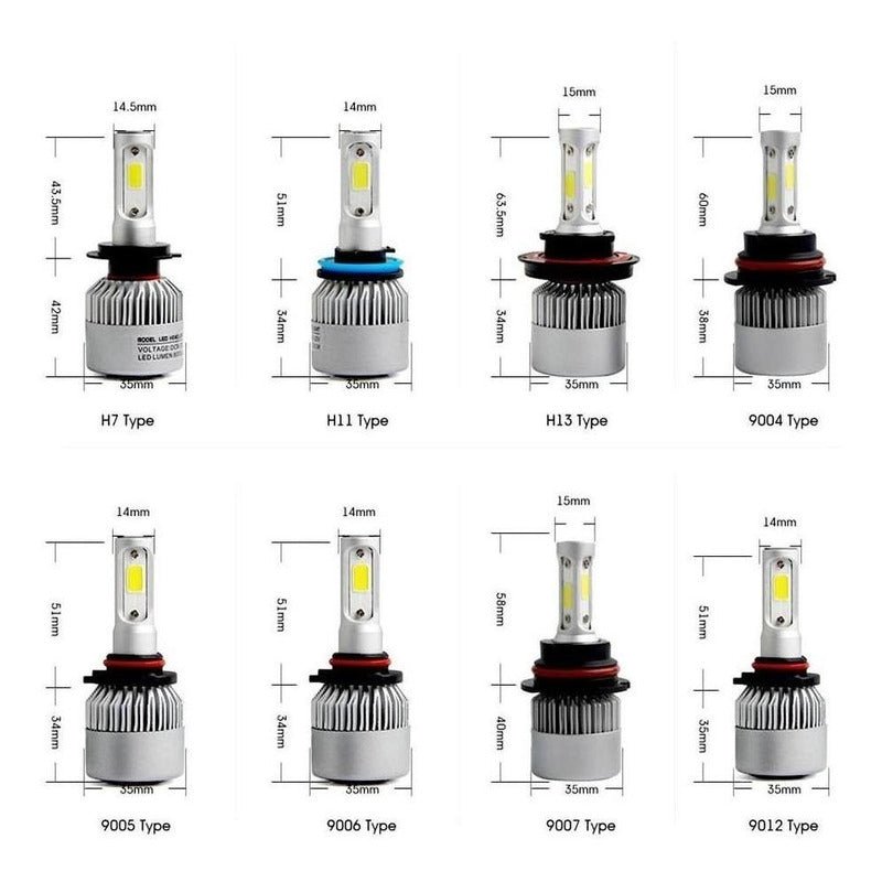 Kit Led 2 Focos Led H7 H4 9005 9006 Moto S2 Led 8000 Lm