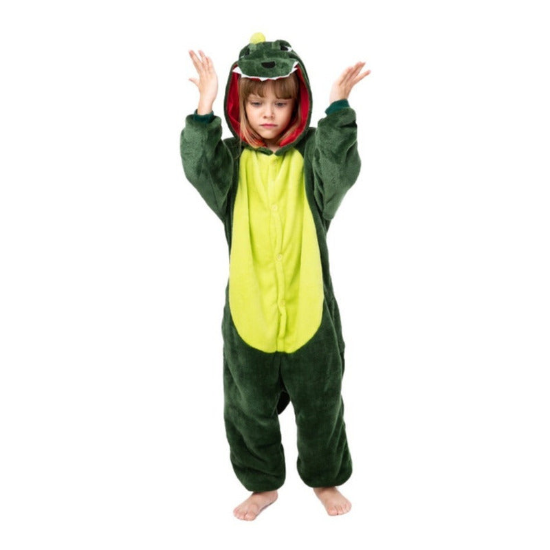 Pijama Dinosaurio Disfraz Kawaii Infantil Para Niño Mameluco