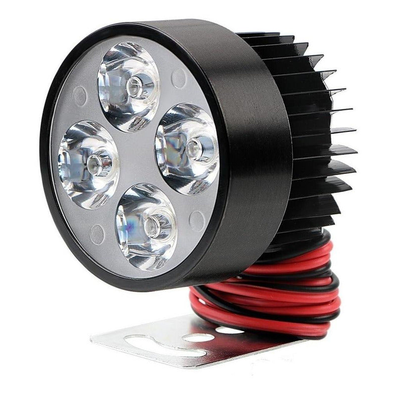 Faros 2 Piezas Led Moto Bici Alta Baja Estrobo 4 Led 12 Watt