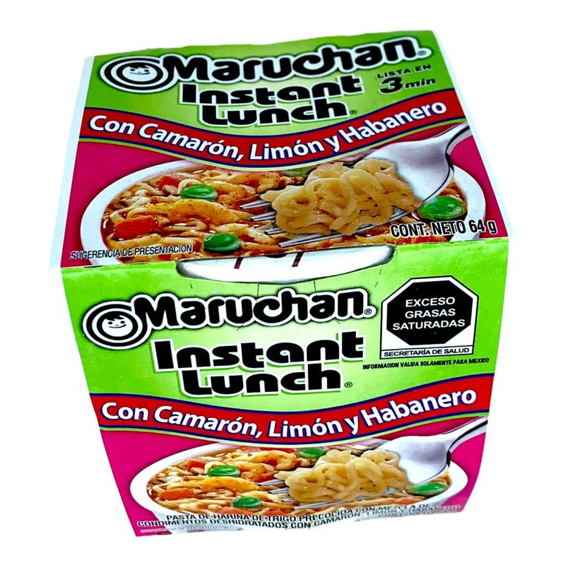 Sopa Instantanea Maruchan Con Camarón,limon Y Habanero 64 Gr